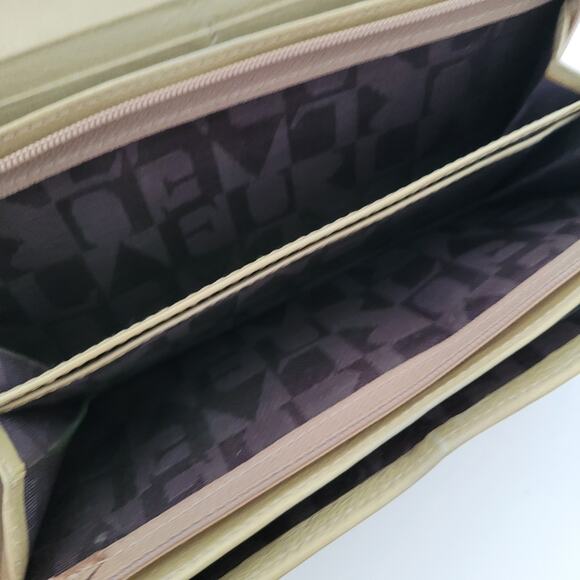 Furla Wallet Large Gathered Soft Geniue Leather Italian Gold Champagne Envelope - Picture 6 of 12